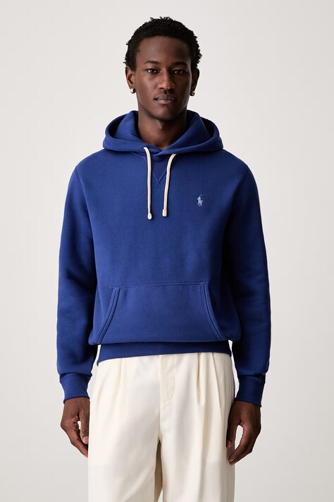 Polo Ralph Lauren bluza z kapturem męska z bawełną fioletowa 710766778
