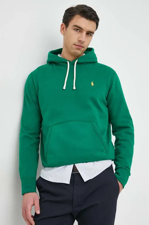Μπλούζα Polo Ralph Lauren , χρώμα: πράσινο, με κουκούλα