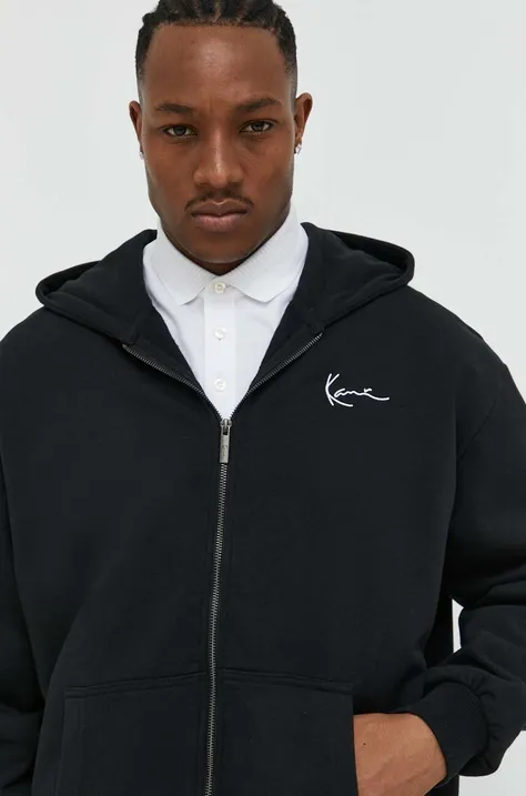 Pulover Karl Kani moška, črna barva, s kapuco