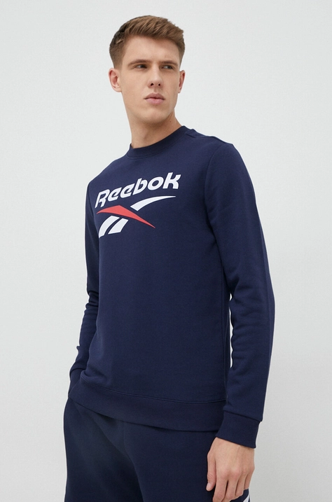 Bluza Reebok moška, mornarsko modra barva