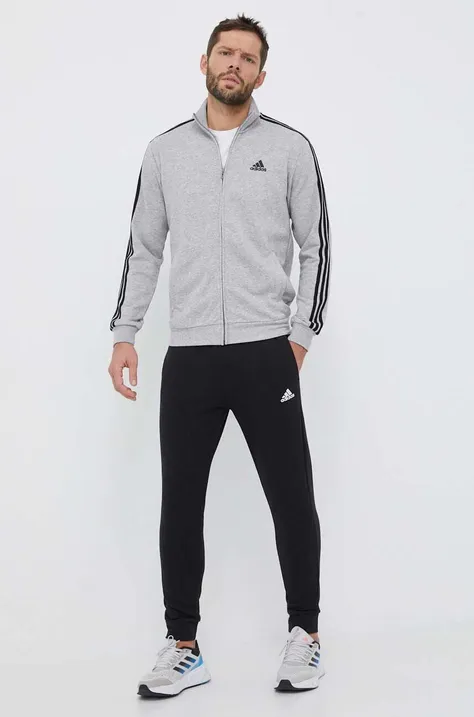 Спортивный костюм adidas мужской цвет серый