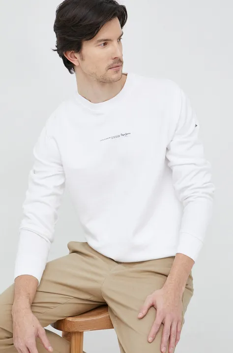 Βαμβακερή μπλούζα Pepe Jeans χρώμα: άσπρο