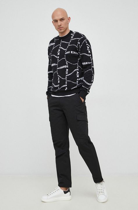 Памучен пуловер Armani Exchange