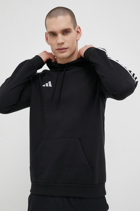 Pulover od trenirke adidas Performance Tiro 23 črna barva, s kapuco