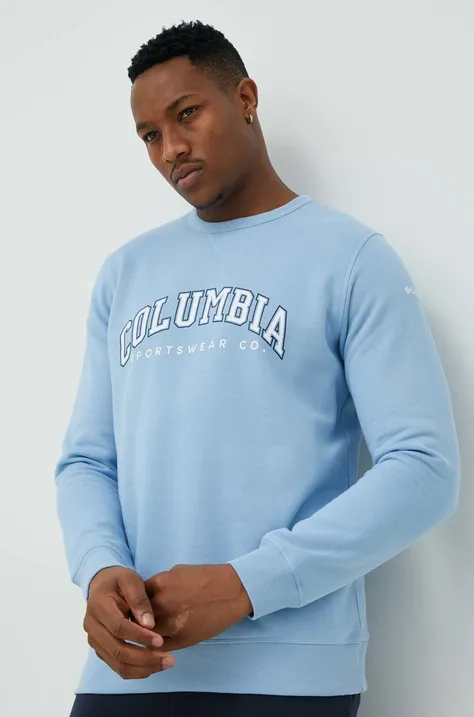 Columbia bluza męska kolor niebieski z nadrukiem