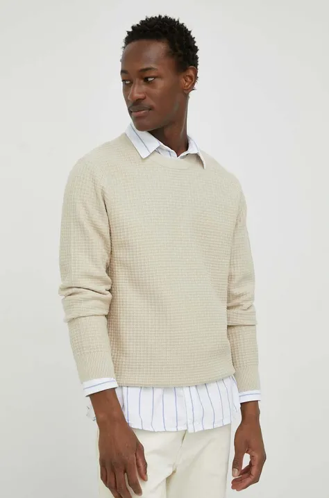 Samsoe Samsoe sweter męski kolor beżowy lekki