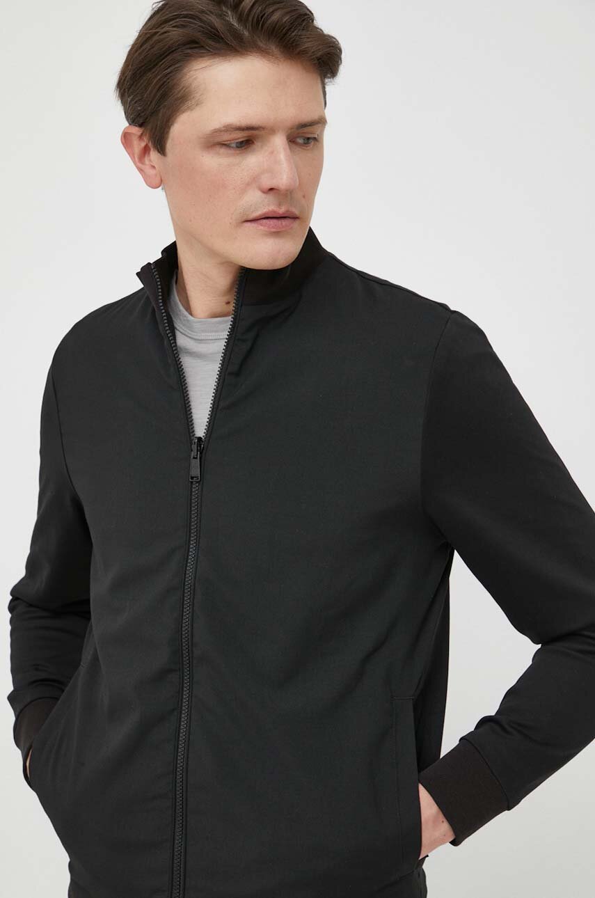 BOSS bluza dwustronna męska kolor czarny gładka