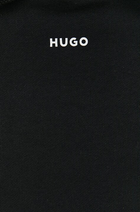 HUGO кофта з капюшоном чоловіча бавовняна Dapo — SS23-BLM12N, чорний — фото 5