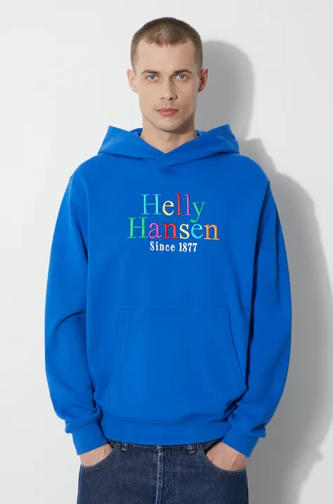 Helly Hansen sweatshirt men's blue color
