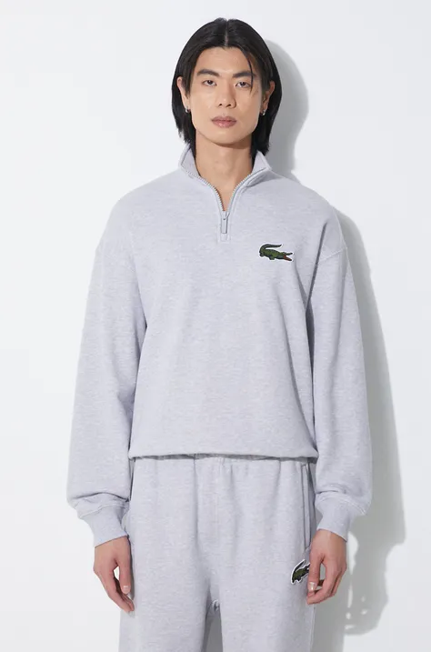 Lacoste felpa in cotone uomo colore grigio