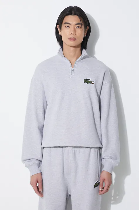 Lacoste cotton sweatshirt men's gray color