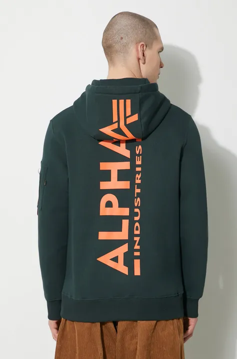 Alpha Industries sweatshirt men's green color