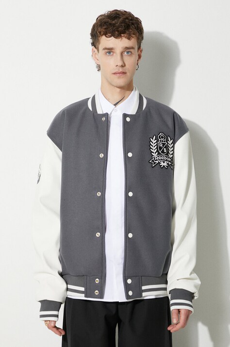 Reebok Classic giubbotto bomber in misto lana Res V Jacket