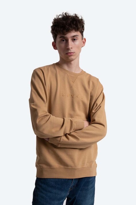 Edwin cotton sweatshirt Sweat men's brown color