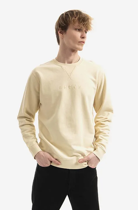 Edwin cotton sweatshirt Natural Sweat men's beige color