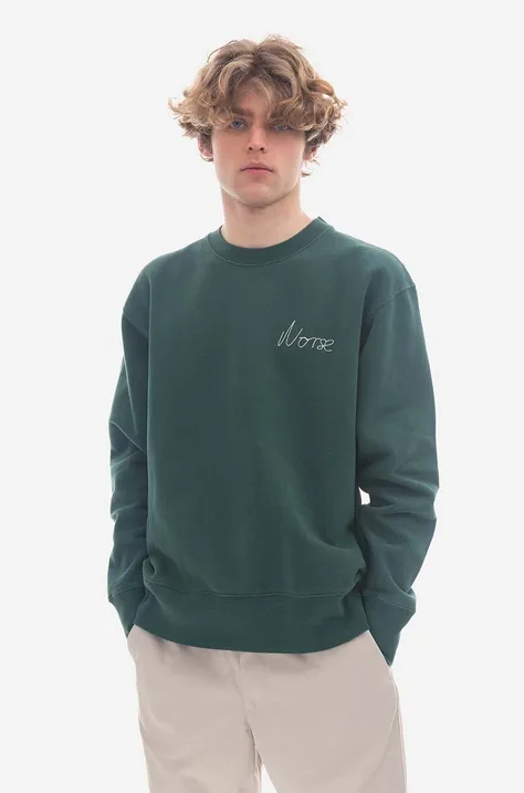 Norse Projects cotton sweatshirt men's green color