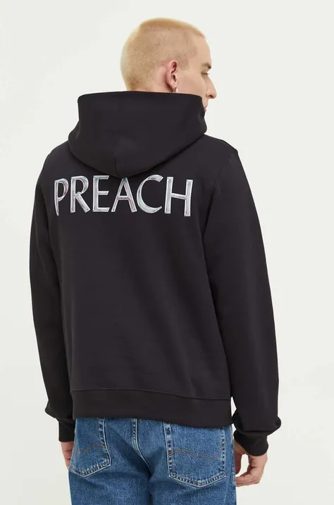 Preach bluza męska kolor czarny gładka