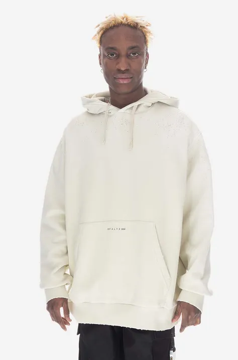 1017 ALYX 9SM cotton sweatshirt Printed Logo Treated men's beige color