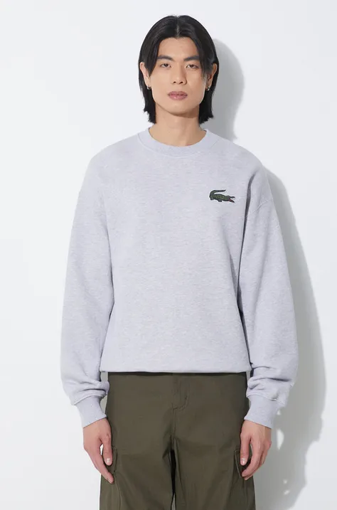 Lacoste cotton sweatshirt men's gray color