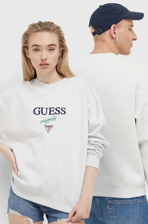 Pulover Guess Originals Go Baker siva barva