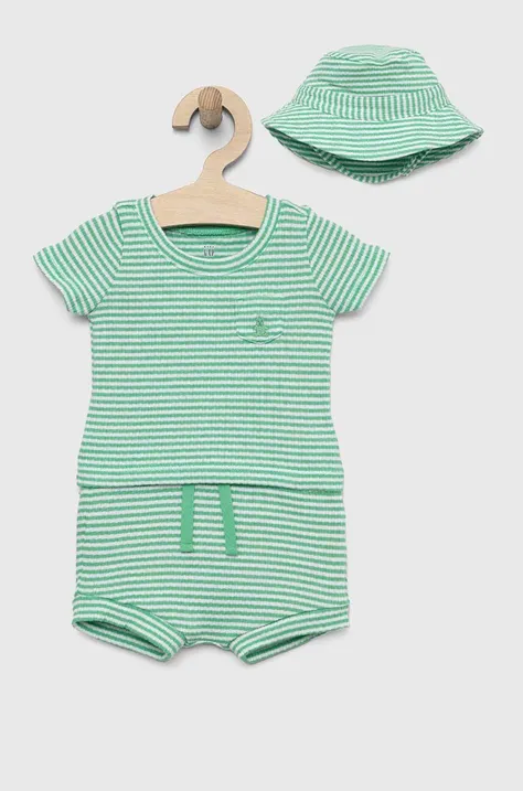 GAP komplet bawełniany niemowlęcy kolor zielony