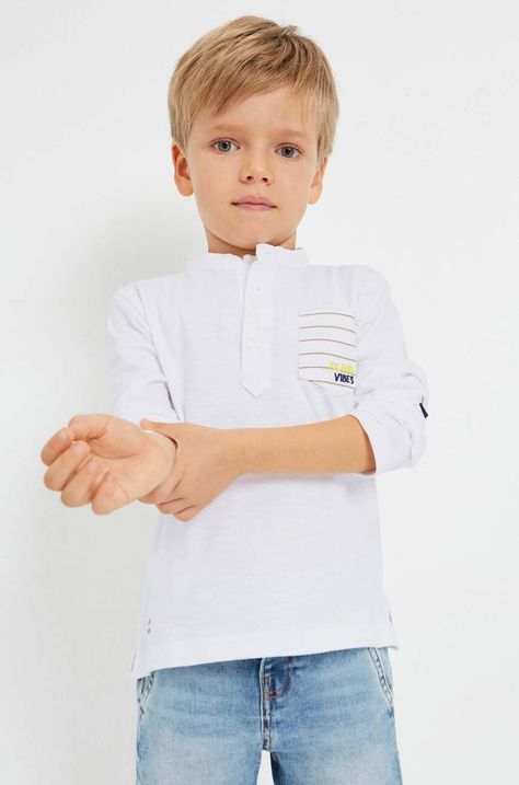 Dětská bavlněná košile s dlouhým rukávem Mayoral