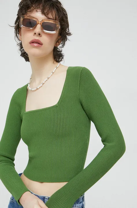 Abercrombie & Fitch pulover culoarea verde