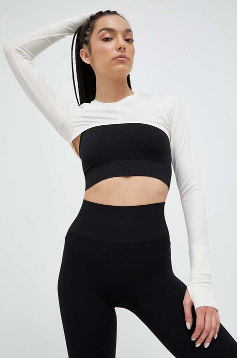 Casall longsleeve de yoga culoarea alb