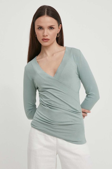 Lauren Ralph Lauren longsleeve culoarea verde, 200824366