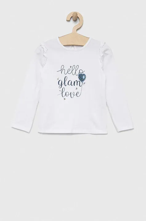 Pamučna majica dugih rukava za bebe Birba&Trybeyond boja: bijela