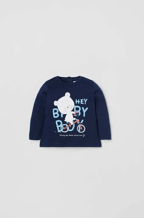 OVS longsleeve din bumbac pentru bebeluși cu imprimeu