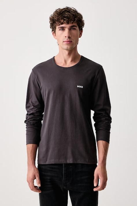 BOSS Majica z dolgimi rokavi moška bombažna LSShirtRN 3P Classic Paket 3 kosov modra 50492321