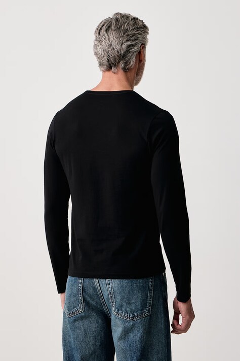 BOSS лонгслів чоловічий бавовняний LSShirtRN 3P Classic 3 шт — SS23-BUM00B, коричневий — фото 4