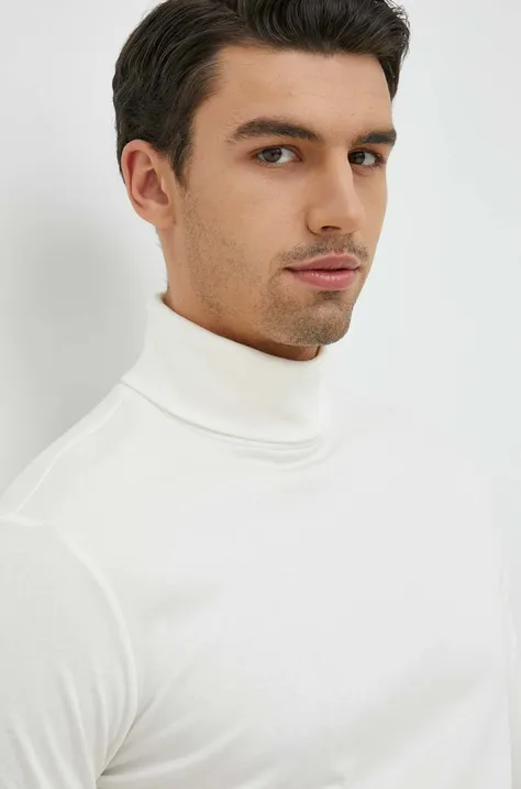Βαμβακερή μπλούζα με μακριά μανίκια Polo Ralph Lauren χρώμα: μπεζ
