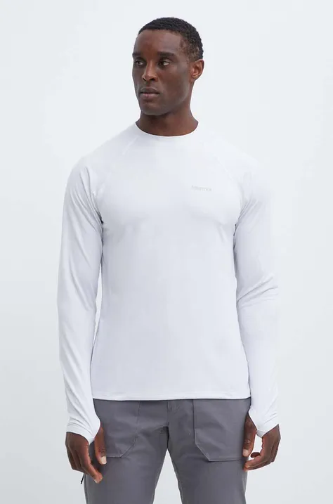 Sportska majica dugih rukava Marmot Windridge boja: bijela, bez uzorka