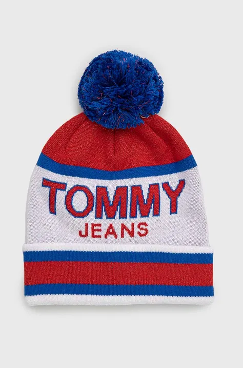 Шапка Tommy Jeans от плътен трикотаж