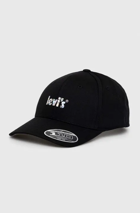 Кепка Levi's колір чорний з принтом
