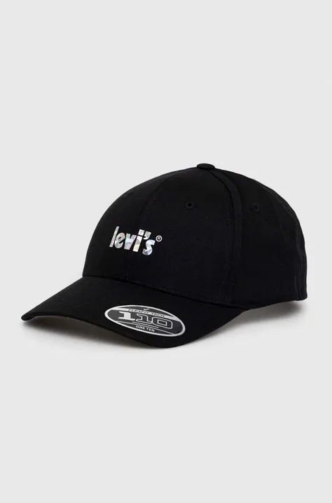 Levi's sapca culoarea negru, cu imprimeu