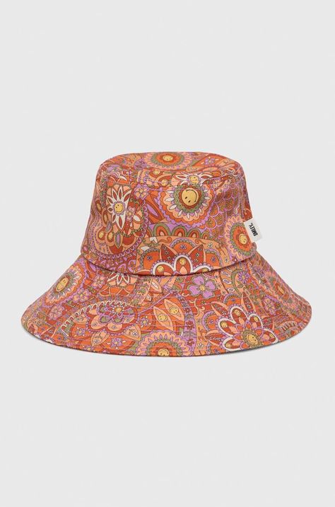 Βαμβακερό καπέλο Billabong X SMILEY χρώμα: πορτοκαλί