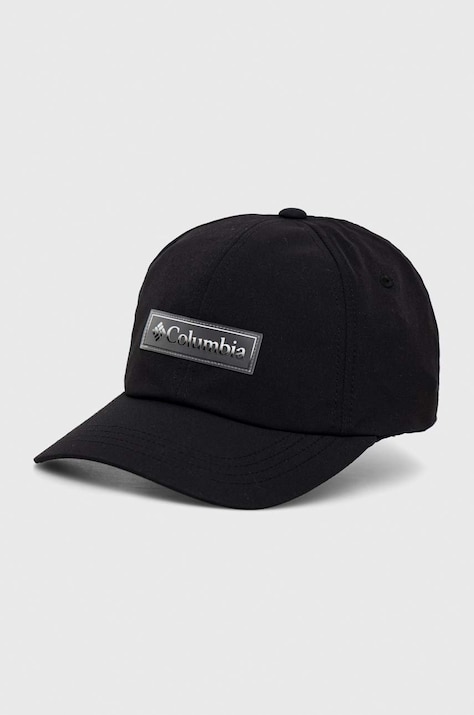 Шапка с козирка Columbia в черно с апликация