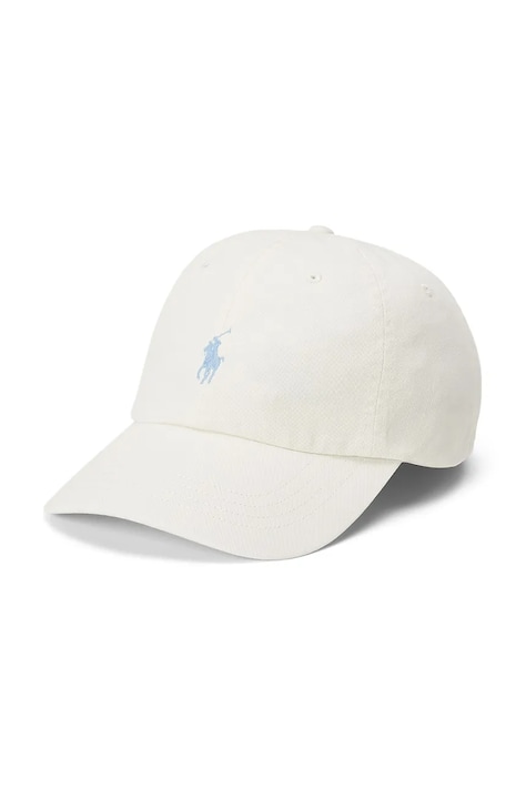 Памучна шапка с козирка Polo Ralph Lauren в жълто с изчистен дизайн 211912843