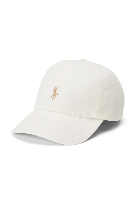 Polo Ralph Lauren cotton baseball cap yellow color smooth 211912843