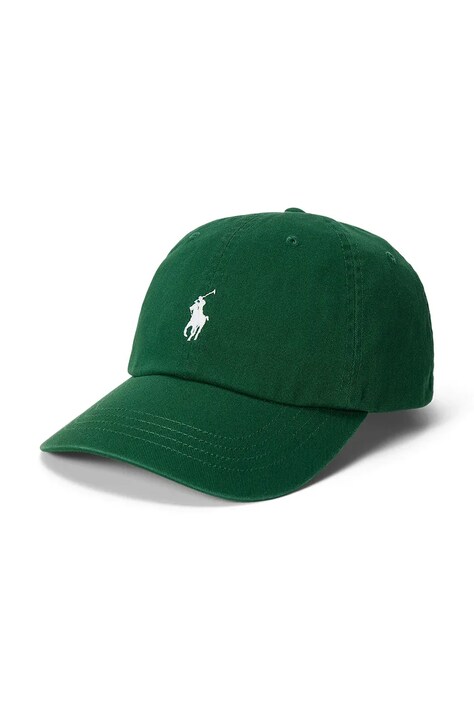 Polo Ralph Lauren baseball kapa pamučna za žene zelena 211912843