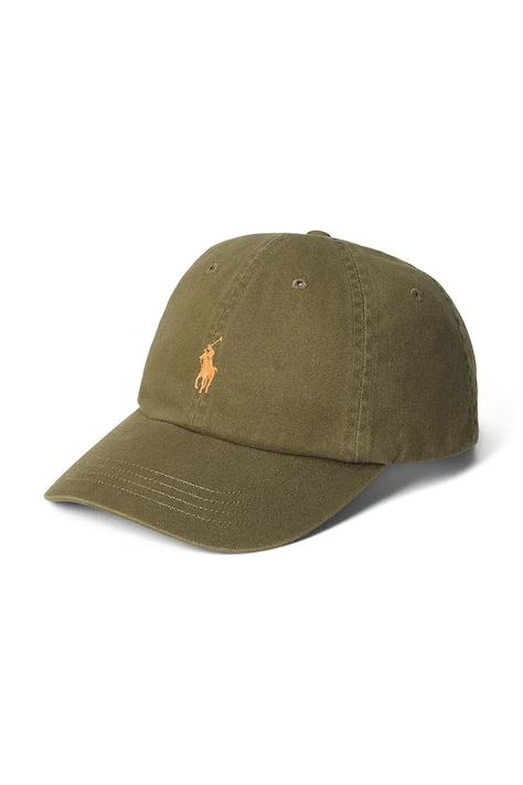 Polo Ralph Lauren бейзболна шапка от памук дамска зелена 211912843