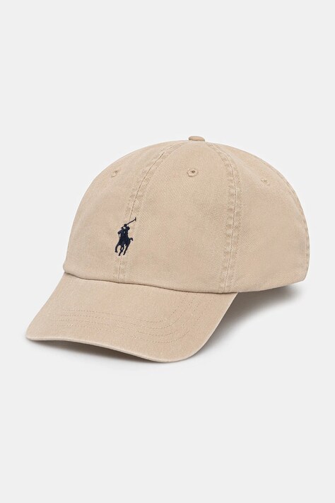 Bavlněná baseballová čepice Polo Ralph Lauren žlutá barva, hladká, 211912843