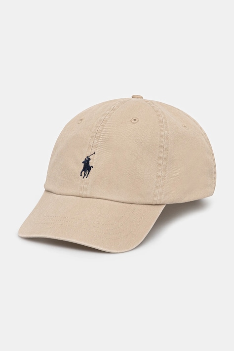 Bavlněná baseballová čepice Polo Ralph Lauren žlutá barva, hladká, 211912843