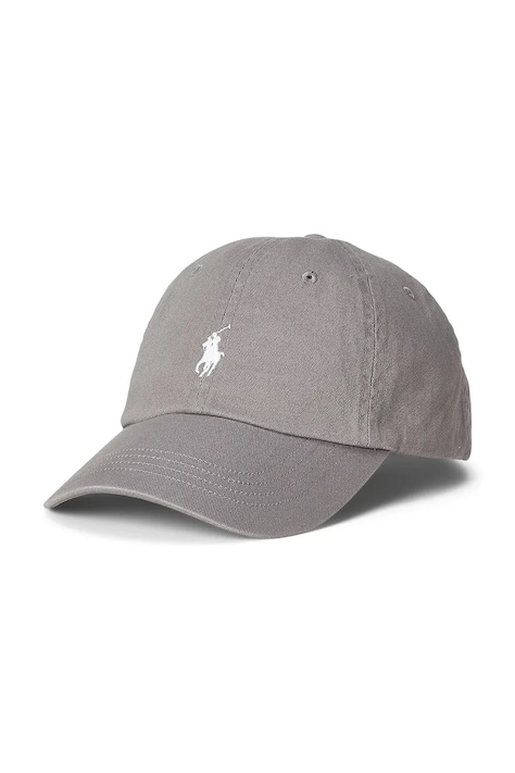 Polo Ralph Lauren καπέλο μπέιζμπολ γυναικείο βαμβακερό γκρι 211912843