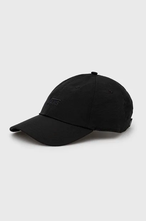 Vans czapka z daszkiem kolor czarny gładka