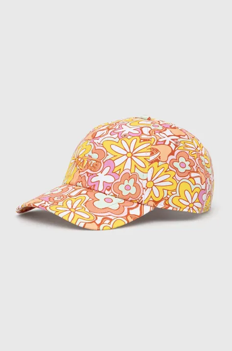 Vans czapka z daszkiem kolor pomarańczowy wzorzysta