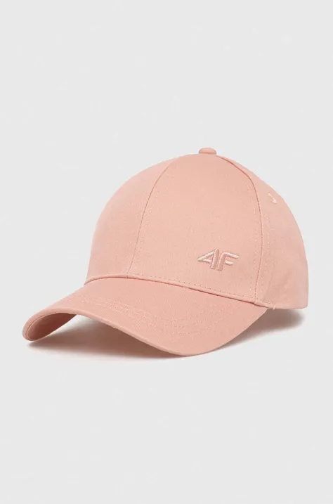 Bombažna bejzbolska kapa 4F roza barva
